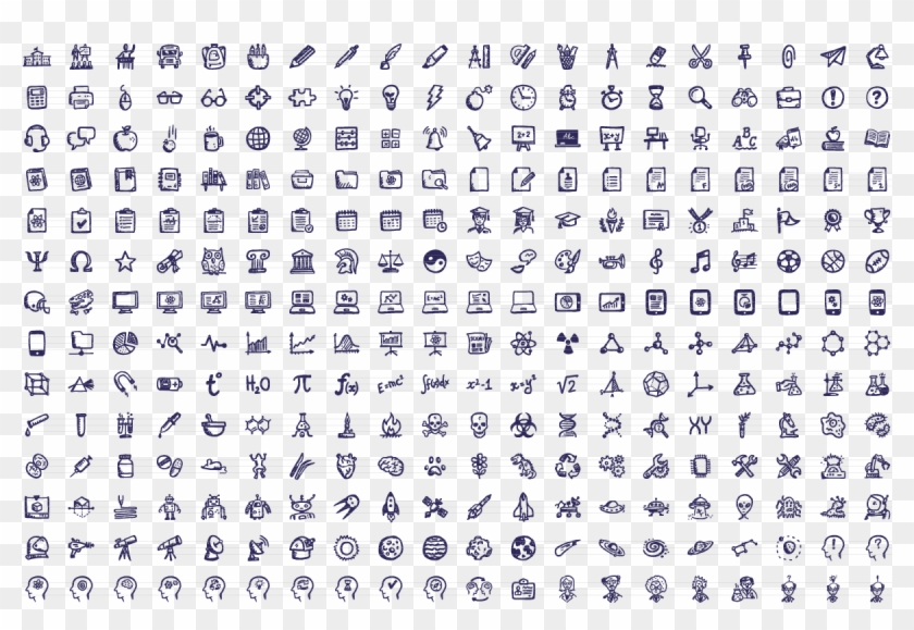 Brainy Icons Ultimate 280 Hand-drawn Science And Education - Png Icons Clipart #55943