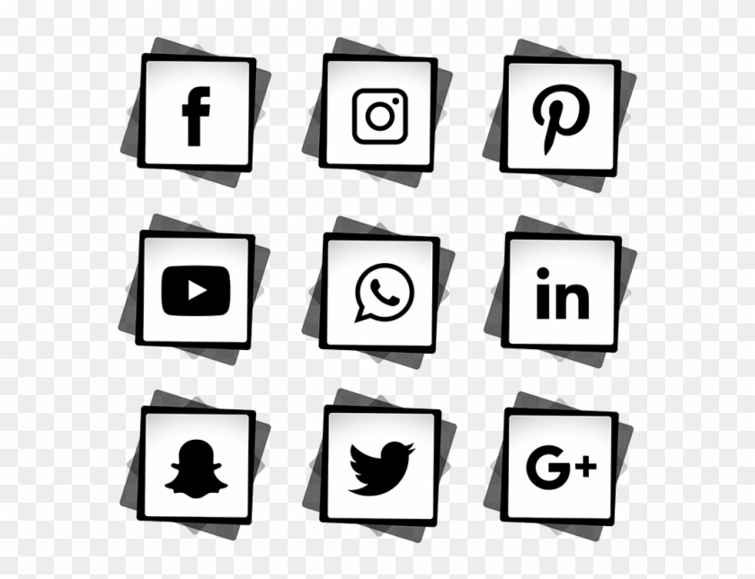 Social Media Icons Set, Social, Media, Icon Png And - Facebook Instagram Whatsapp Icon Png Clipart #56061