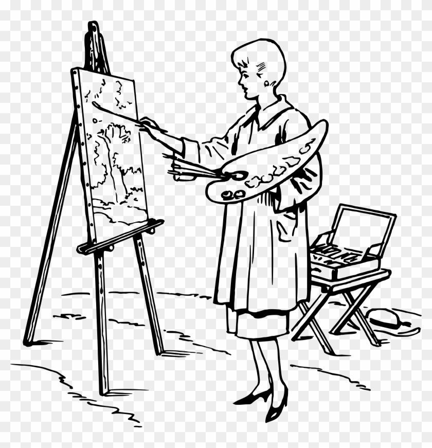 This Free Icons Png Design Of Lady Painting Clipart #56224