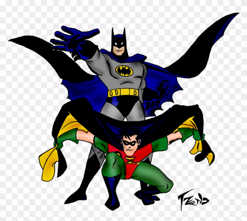 Batman Mask Clipart Batman Wing - Batman E Robin Cartoon - Png Download