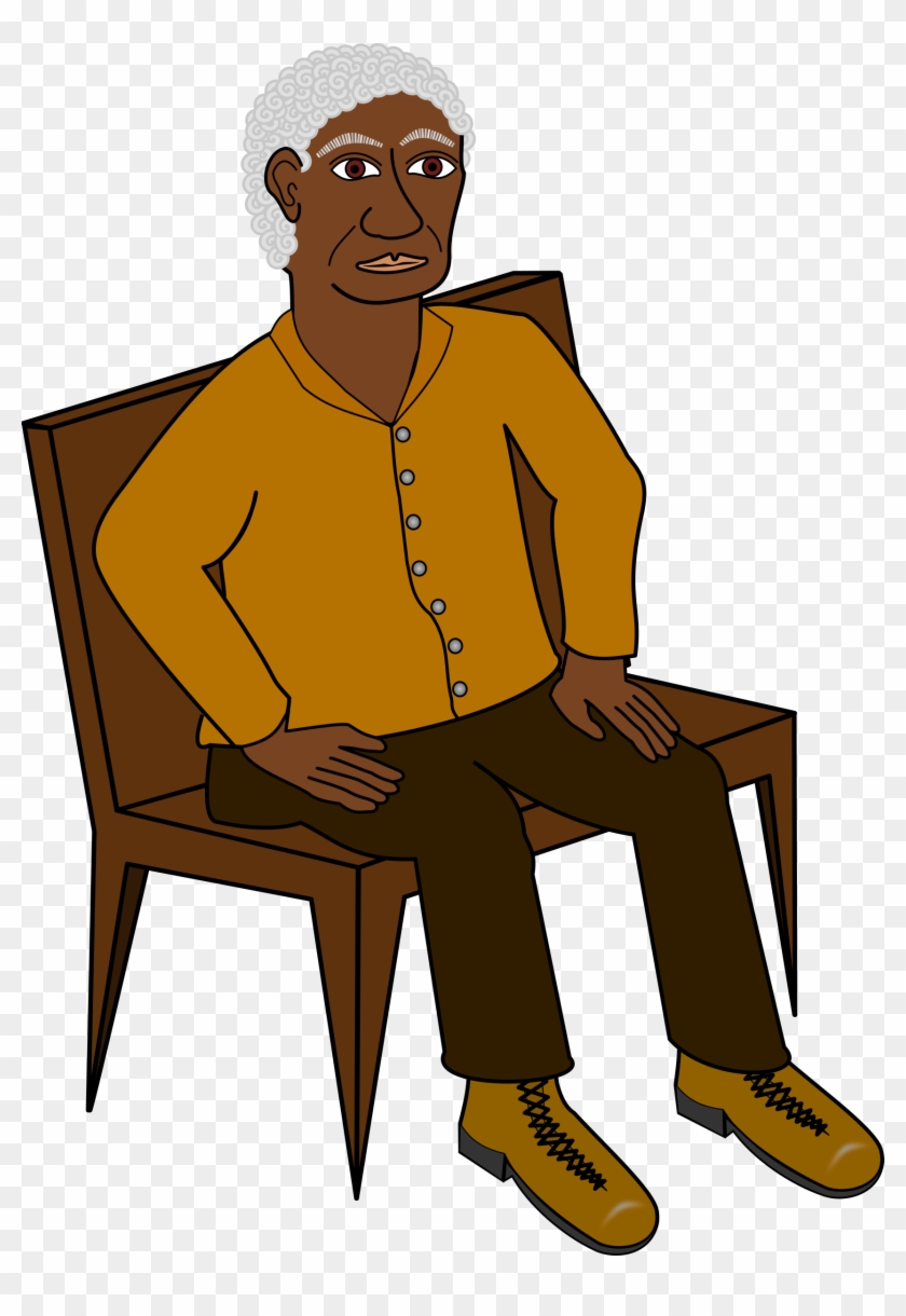 Person Sitting Clip Art - Man Sitting On Chair Clipart - Png Download