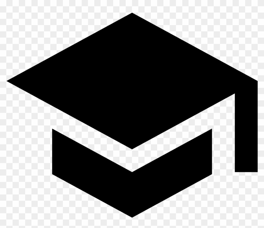Open - Black Graduation Hat Icon Clipart