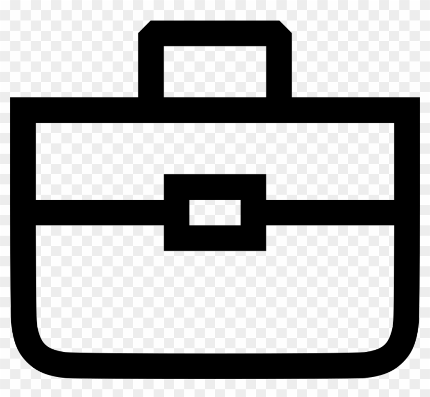 Black And White Bag Portfolio Suitcase Business Workcase - Work Briefcase Icon Clipart #56981