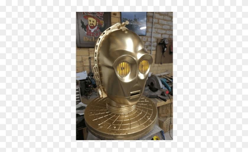 Image Of 3d Printed Mask - Bronze Sculpture Clipart