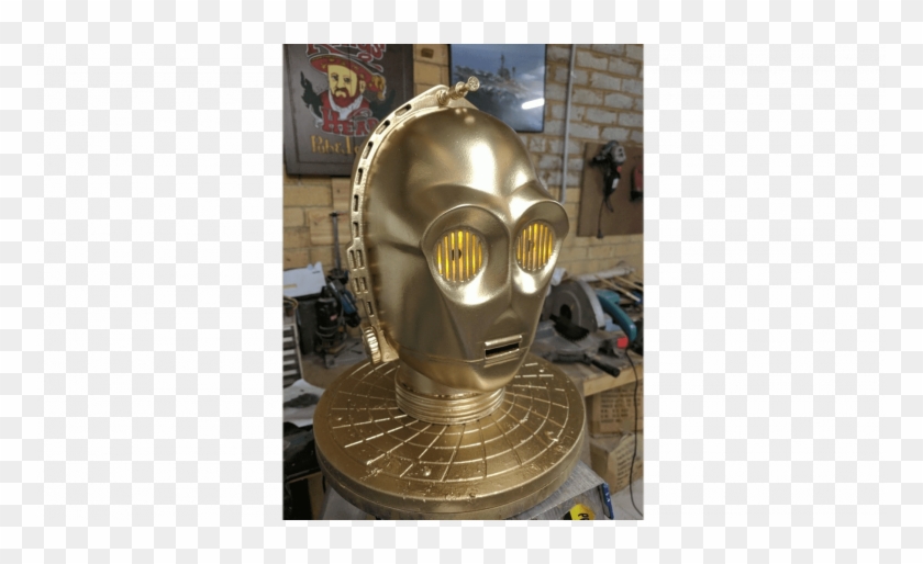 Image Of 3d Printed Mask - Bronze Sculpture Clipart #57194