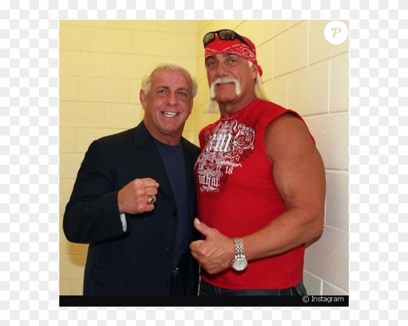 Ric Flair Et Hulk Hogan, Photo Instagram - Hulk Hogan Ric Flair Stare Clipart #57316