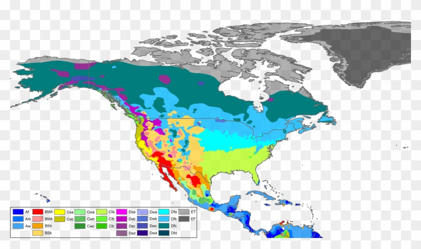 File North America Köppen Map Png Wikimedia Commons Clipart