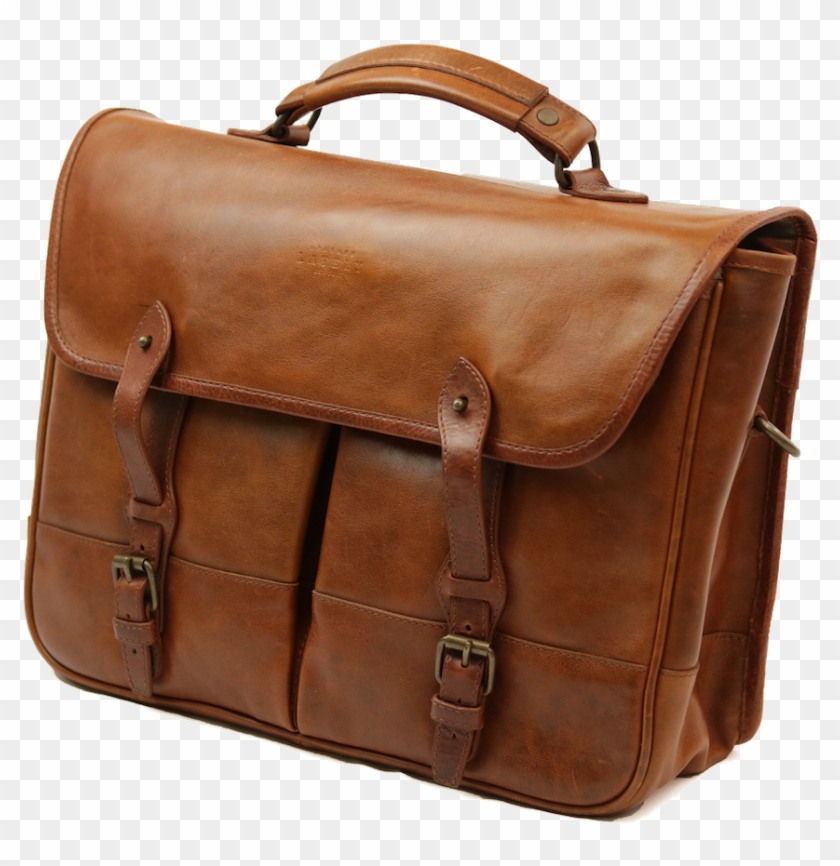 Leather Briefcase -tan - Briefcase Clipart