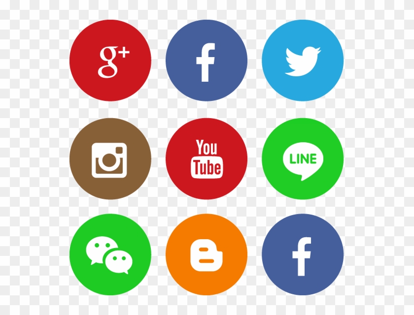 Social-icon - Social Share Buttons Round Clipart