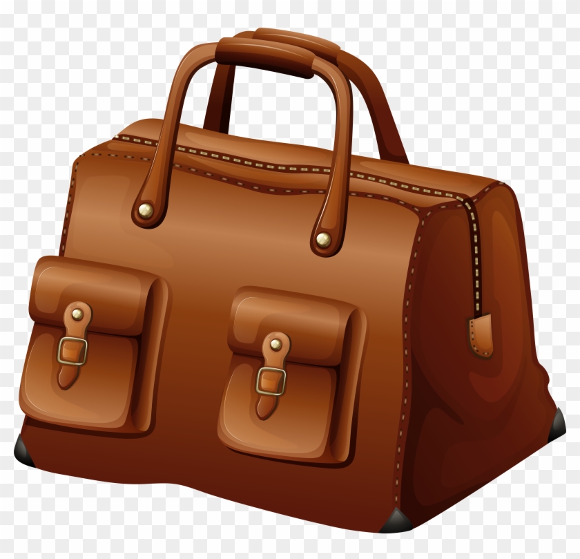 Download Travel Bag Transparent Clipart Png Photo - Leather Bag Clipart