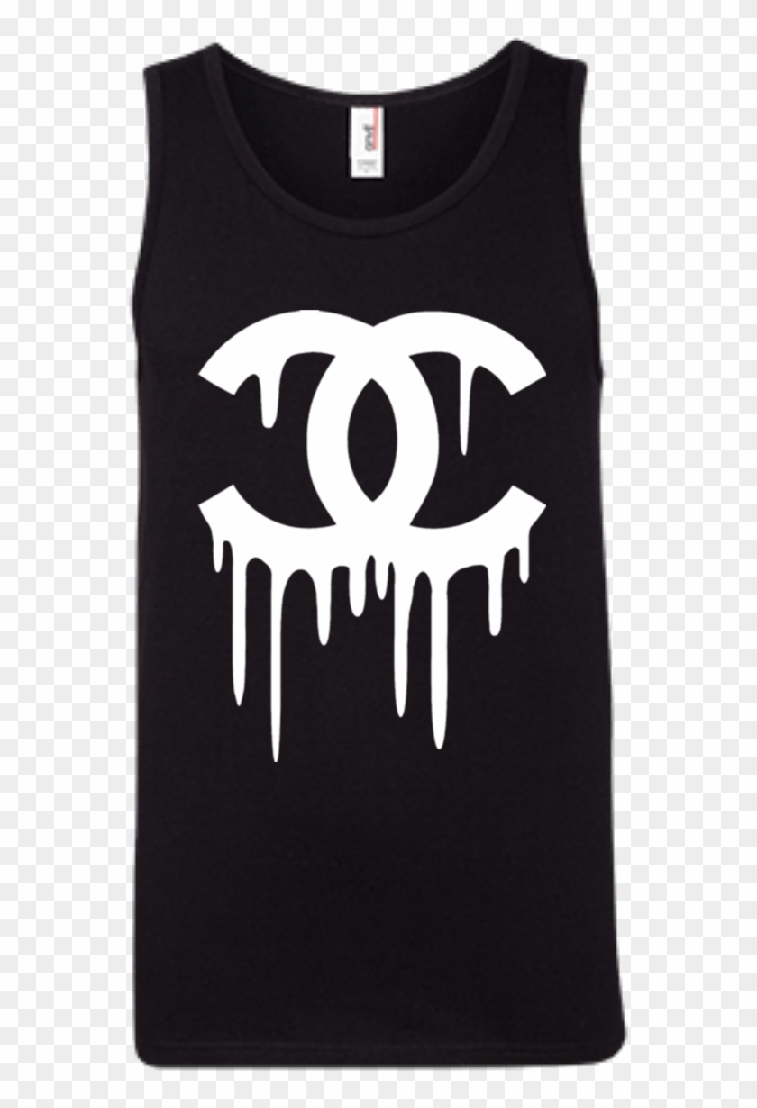 Tt0081 Chanel Logo Tank Top - T Shirt Chanel Clipart #57584