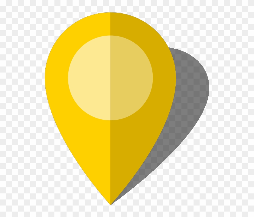 Location Map Pin Yellow10 - Yellow Location Pin Png Clipart #57673