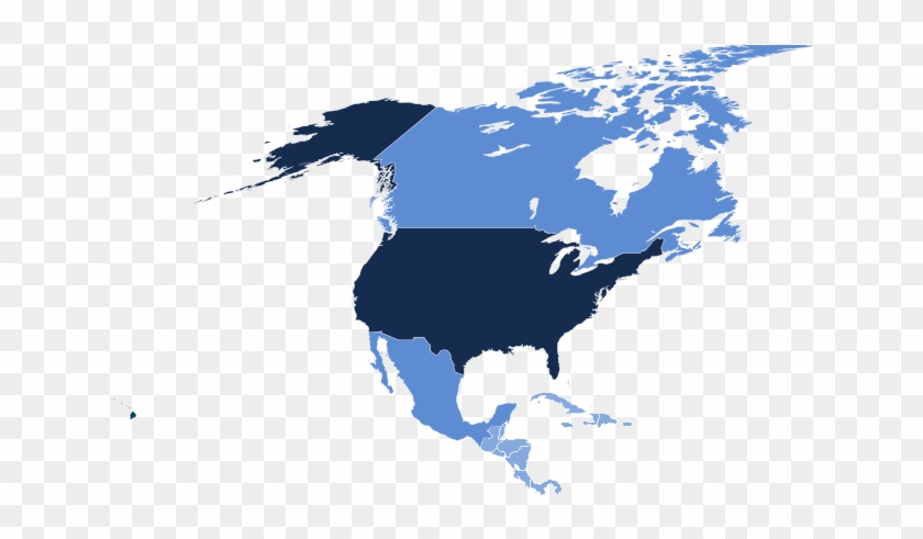 Alumni World Map - Black Map North America Clipart #57713