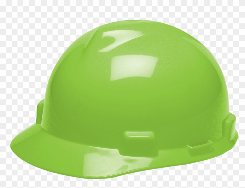 Hi Viz Yellow Green Msa Hard Hat With Fas Trac Suspension - Hard Hat Clipart #57850
