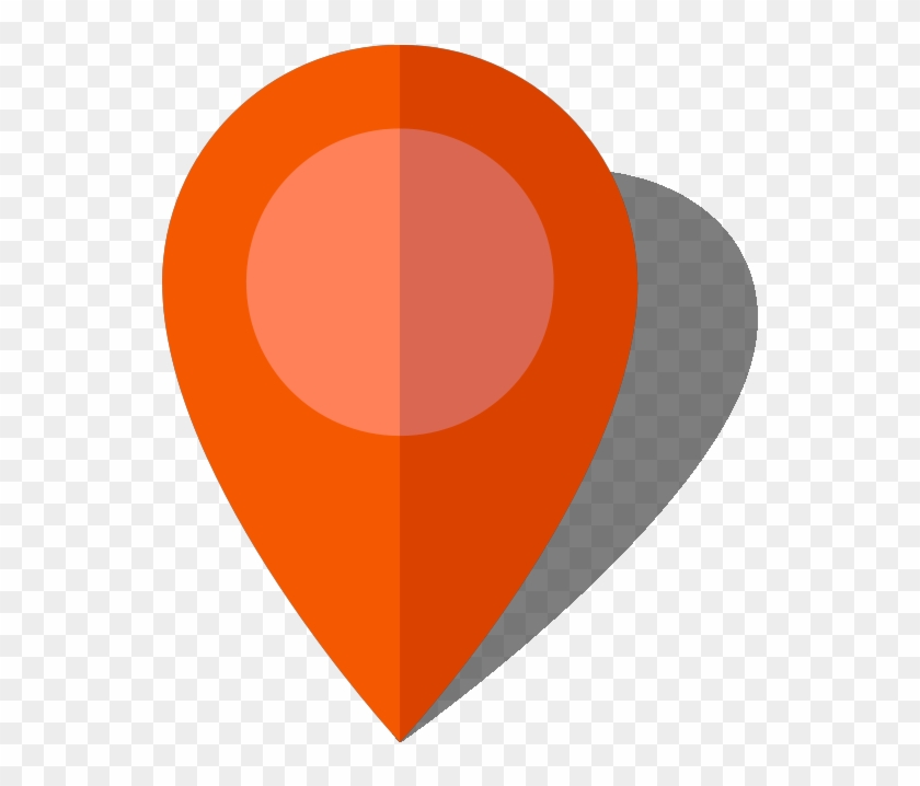 Location Map Pin Orange10 - Orange Location Pin Png Clipart #57851