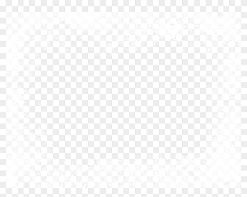 Snowflake Border Frame White Transparent Png Clip Art - Monochrome #57982