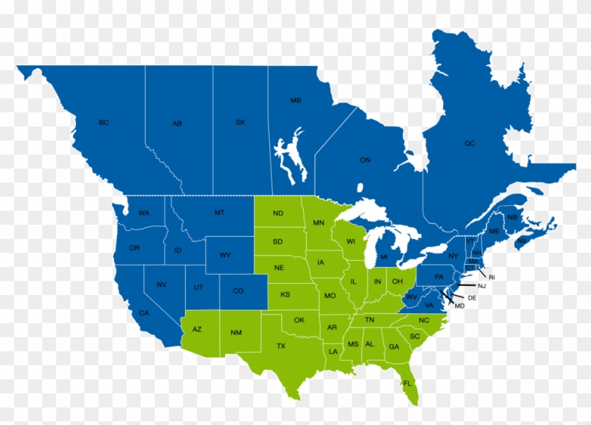 North America - Map Usa Canada Mexico Clipart