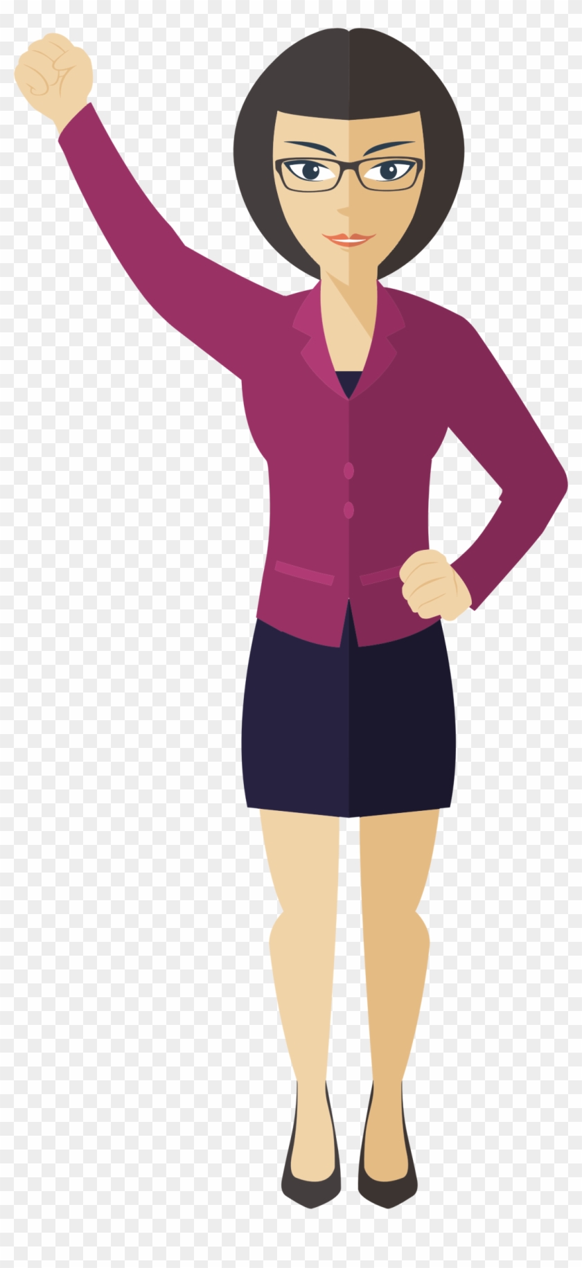 Clipart Flat Shaded Business Woman Big Image Png - Business Woman Png Clipart Transparent Png