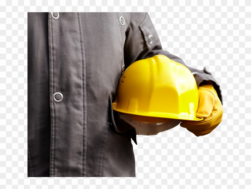 A Construction Worker Holding A Hard Hat Clipart #58222