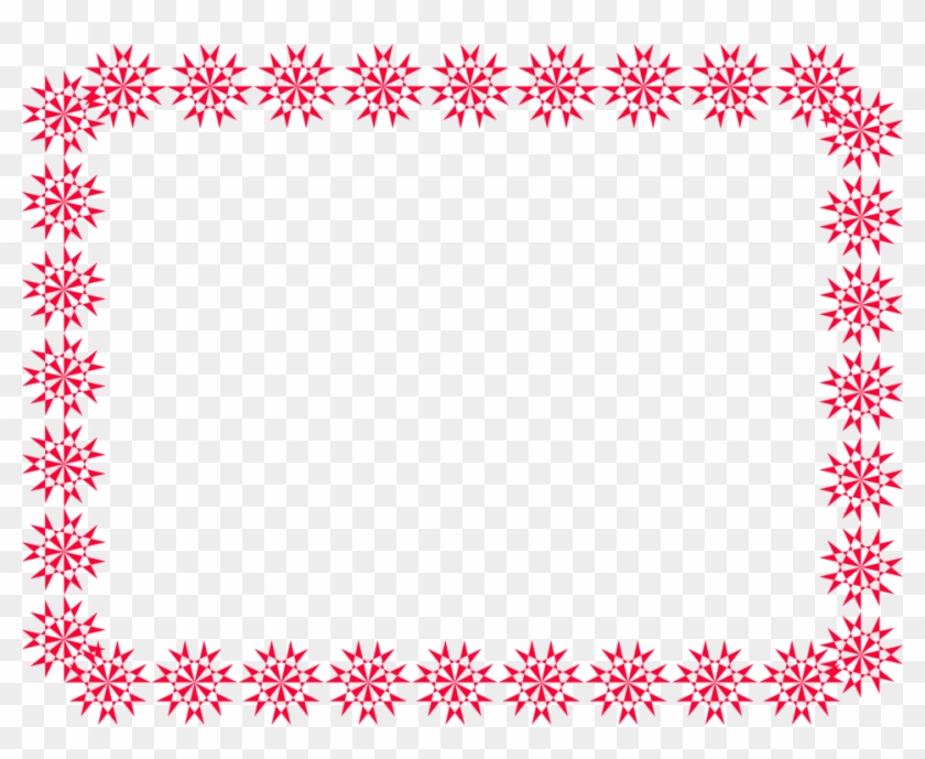 Border Red - Red Snowflake Border Clipart - Png Download #58294