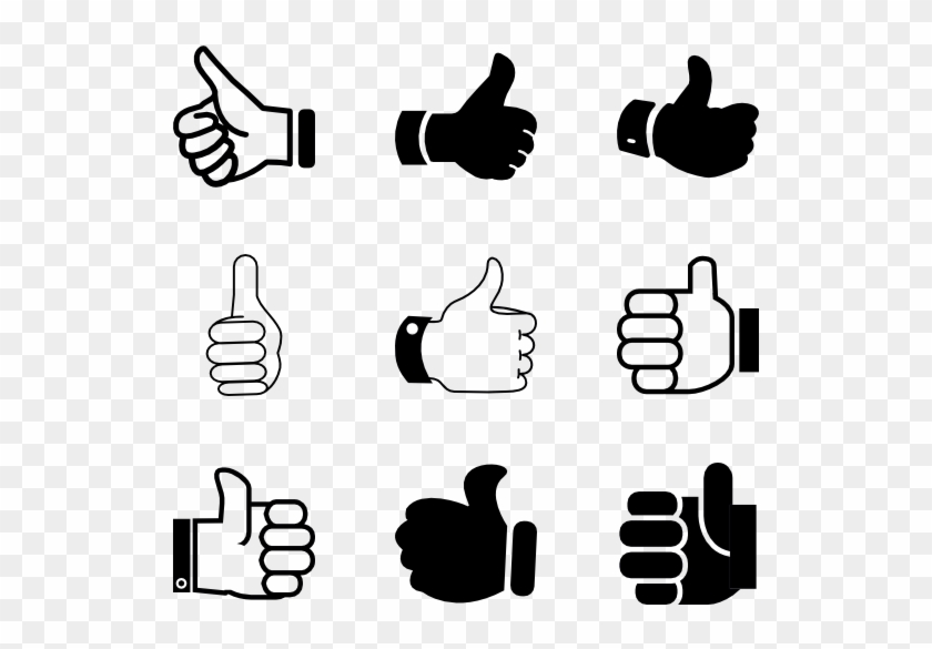 Like It - Small Thumbs Up Drawing Clipart #58356