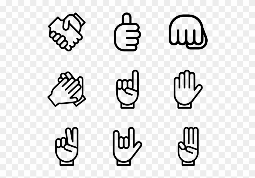 Gesture Hands Lineal - Thumbs Up Line Icon Clipart #58404