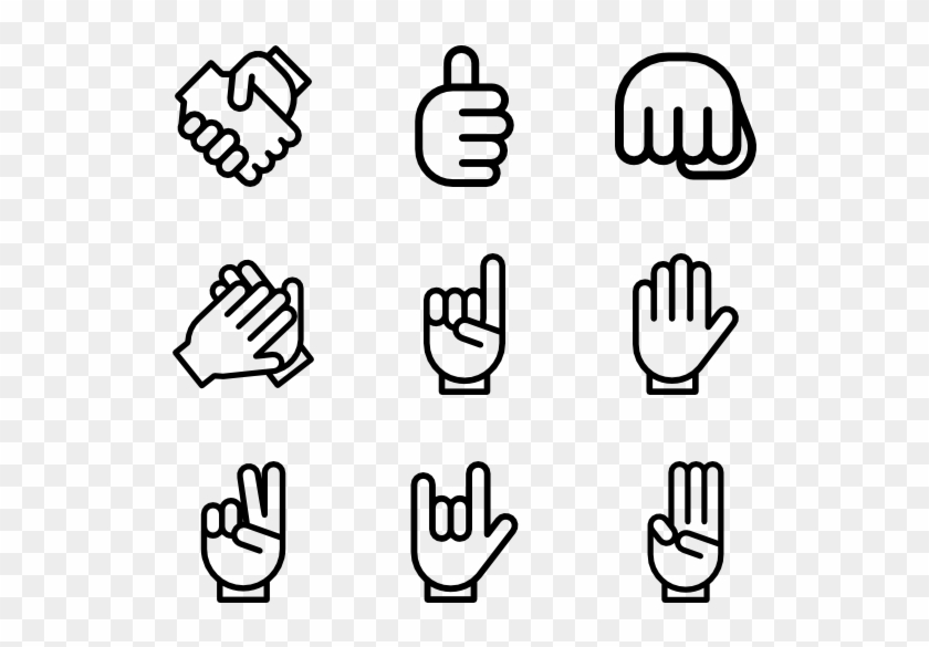 Gesture Hands Lineal - Thumbs Up Line Icon Clipart