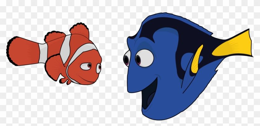 Nemo And Dory - Nemo And Dory Vector Clipart #58475