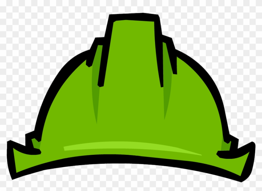 Club Penguin Item Of The Day April 18th- Green Hard - Construction Hat Clipart - Png Download #58502