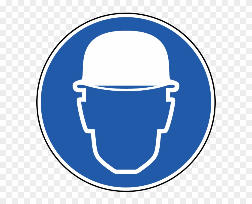 Wear Hard Hat Label - Hard Hat Safety Sign Clipart