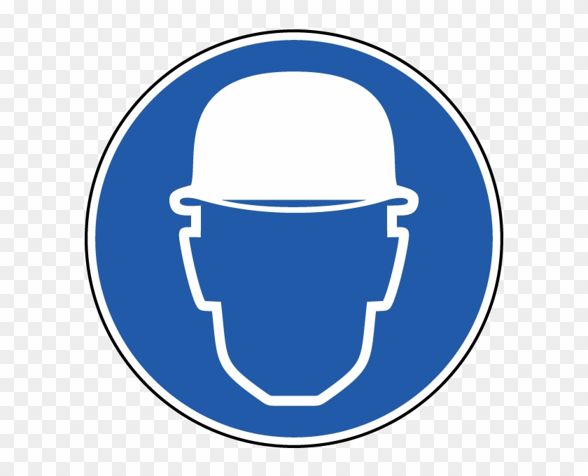 Wear Hard Hat Label - Hard Hat Safety Sign Clipart #58520