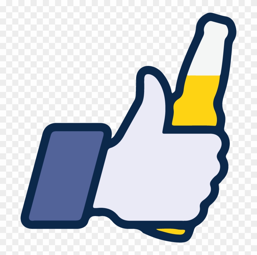 Facebook Like Beer Icon Vector Logo Thumbs Up - Facebook Like Beer Clipart