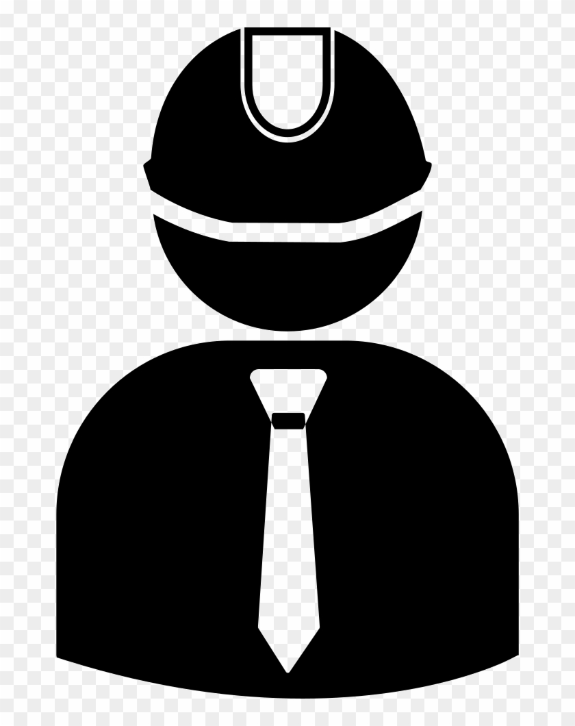Engineer Wearing Hard Hat With Suit And Tie Comments - Icono De Un Un Ingeniero Clipart