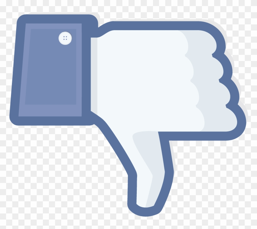 Facebook Dislike Transparent Thumbs Down Vector Icon - Dont Like Clipart