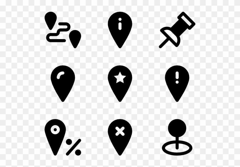 Pins & Locations Clipart #58882