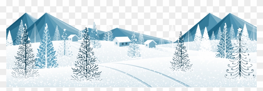 Winter Ground With Trees - Winter Trees Png Transparent Clipart