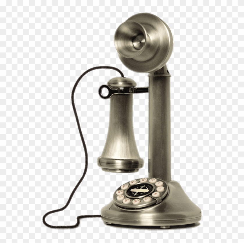 Early 20th Century Vintage Phone Icon Silver - Old School House Phone Clipart