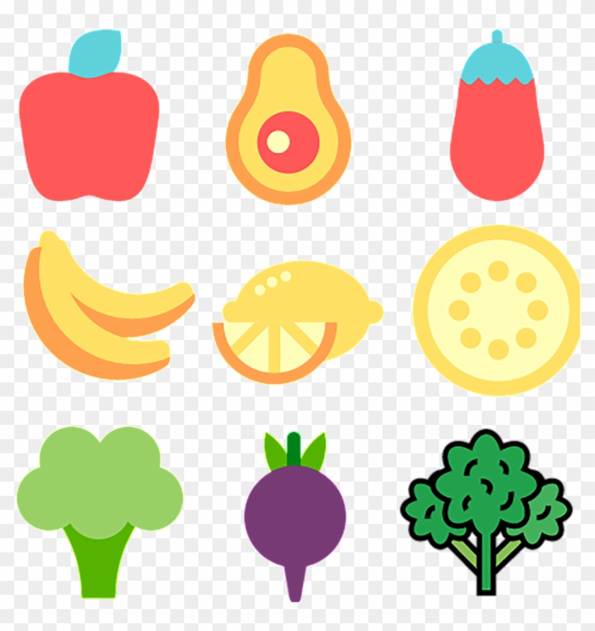 Fruit And Vegetable Food And Food Icons Icon - Food Icon Png Clipart