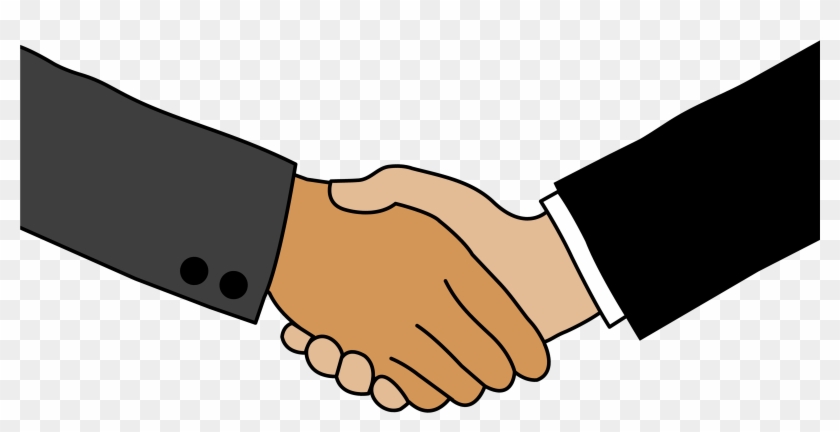 Business Walking Cliparts - People Shaking Hands Cartoon - Png Download