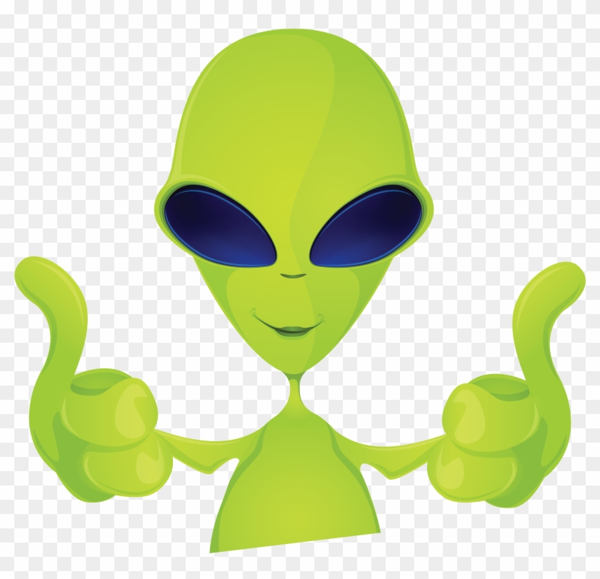Green Thumbs Up Icon Png - Funny Alien Clipart #59356