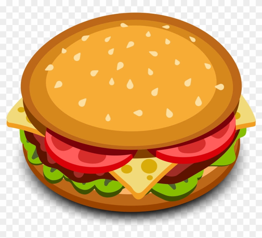 Hamburger Vector Png - Hamburger Cartoon Png Clipart #500715