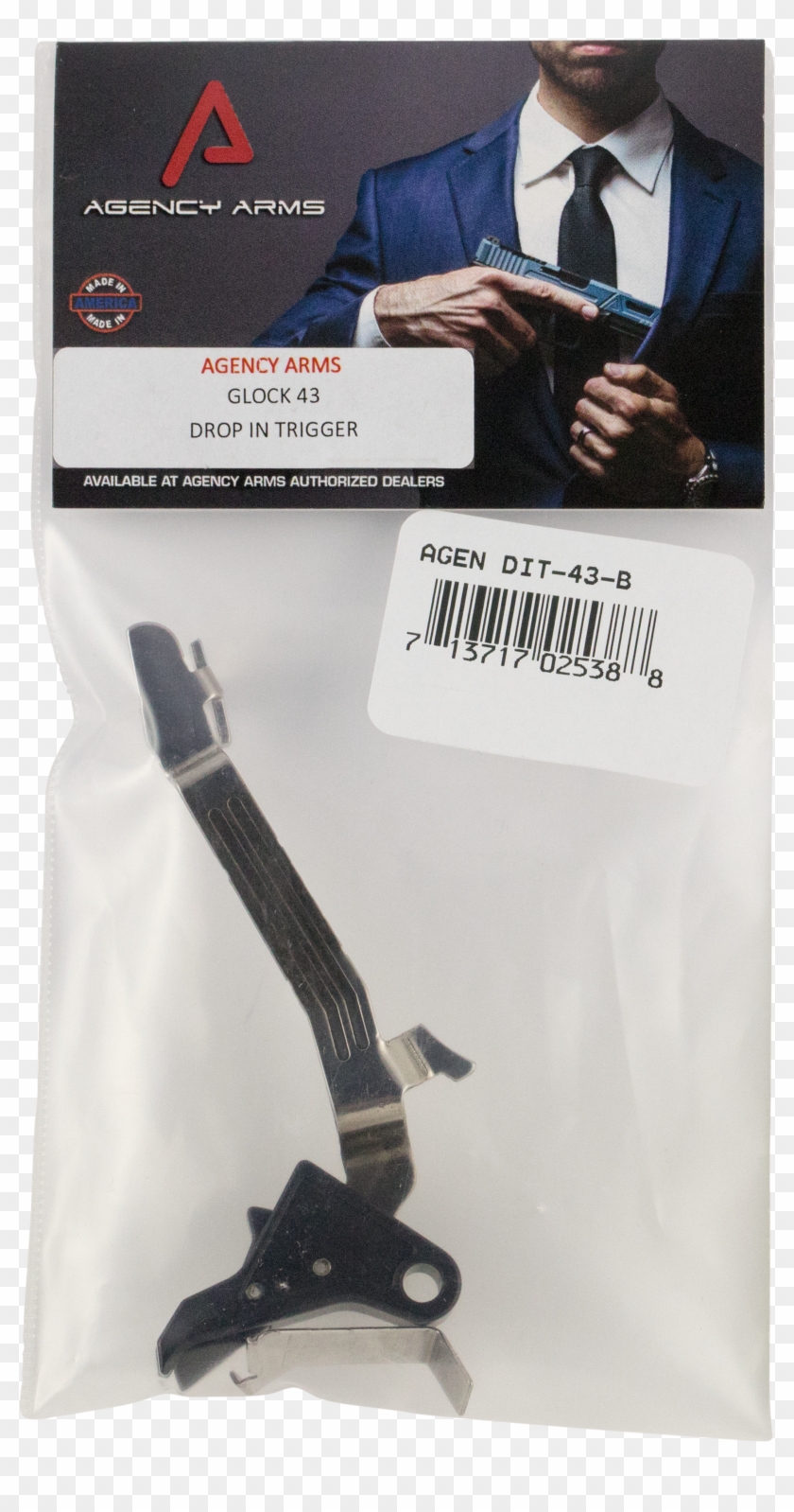 Agency Arms Dit 43 B Drop In Trigger Glock 43 Compatible - Glock 43 Clipart
