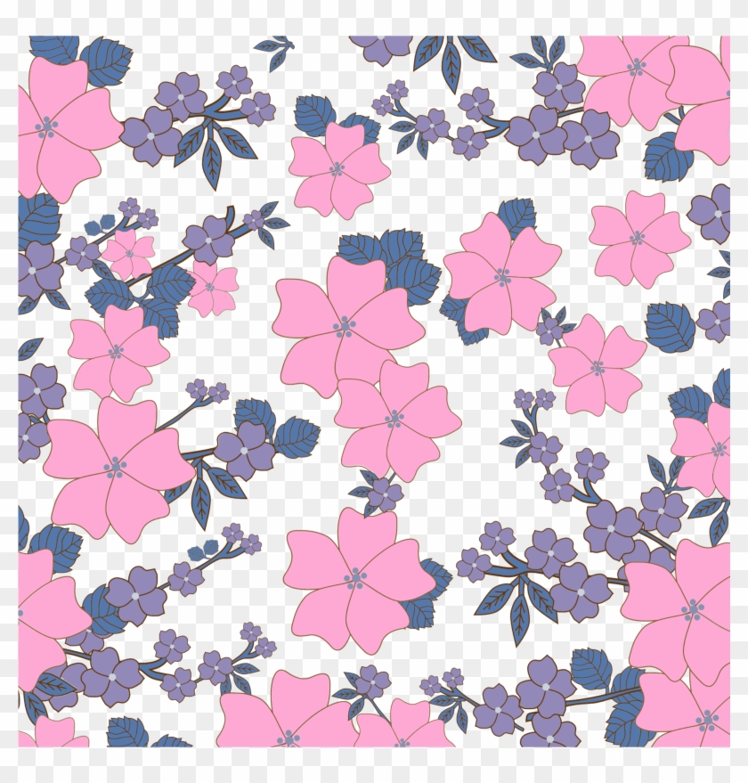 Big Image - Vintage Purple Background Flower Clipart #500883