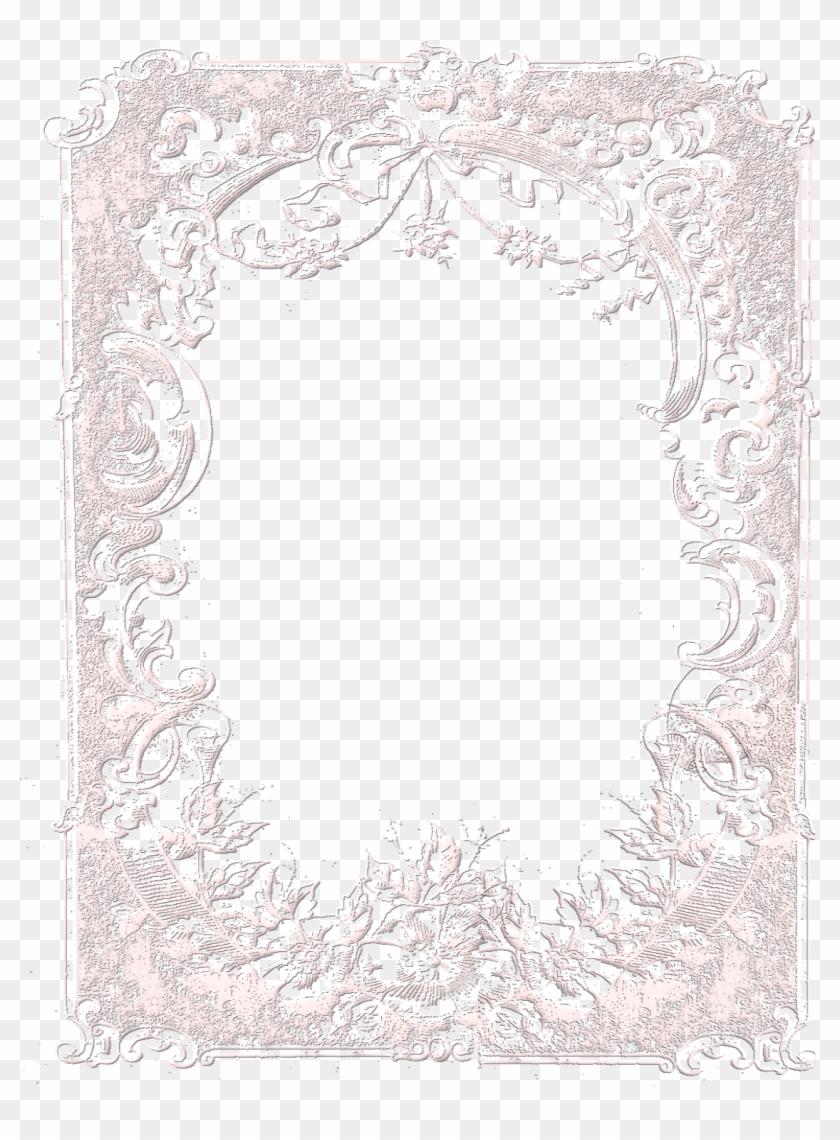 White Lace Frame Png - Black Lace Frame Transparent Background Clipart