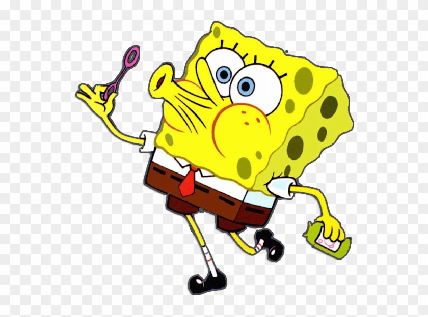 Bob Esponja Juegos De Bob Esponja - Spongebob Squarepants Blowing Bubbles Clipart