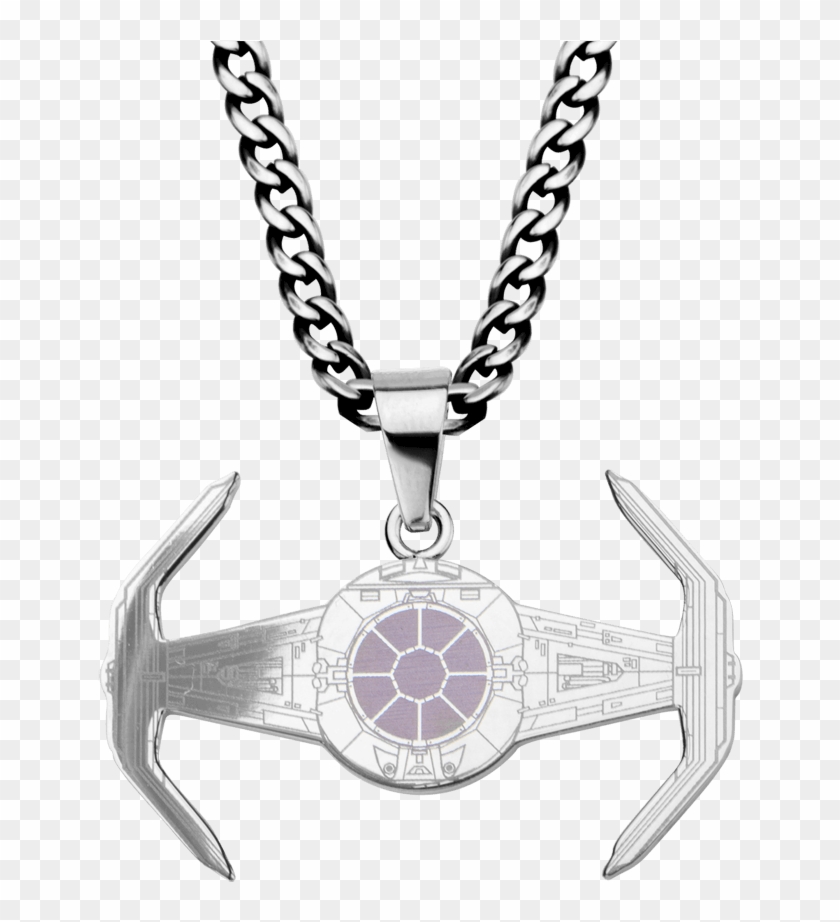 Etched X1 Tie Fighter Pendant With Chain - Star Wars Smycken Clipart #501400