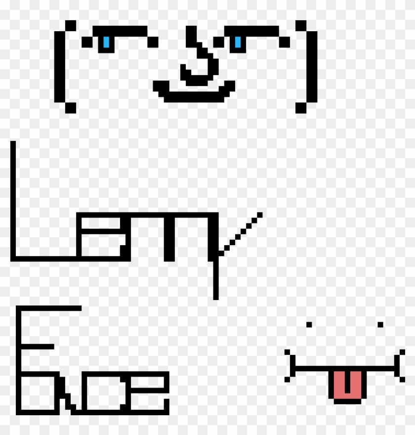 Lenny Face - Honeycomb Cross Stitch Pattern Clipart