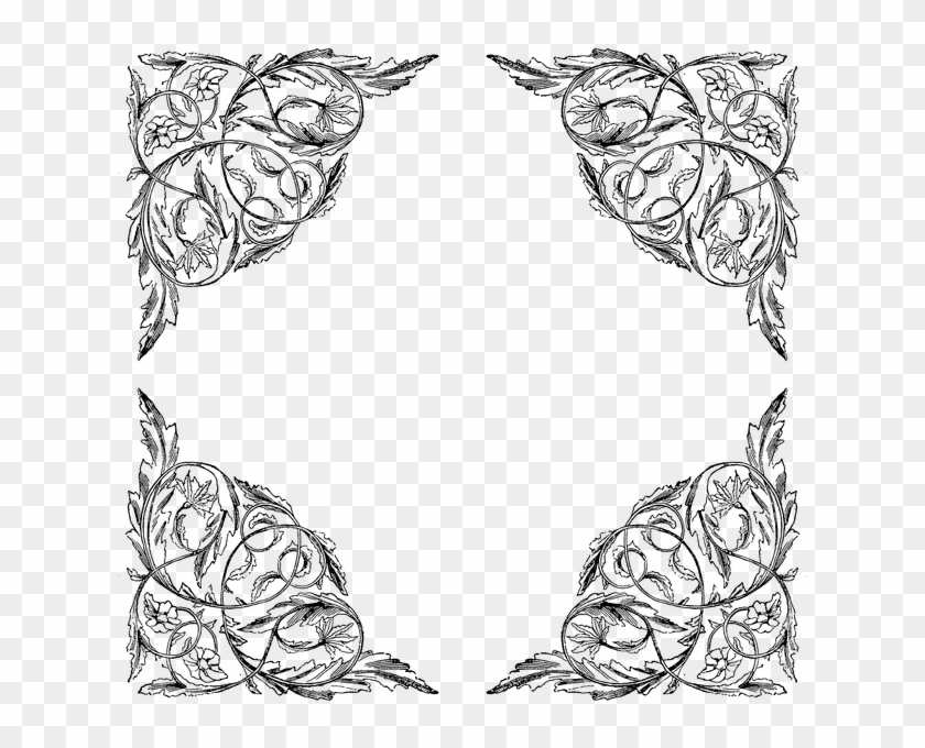 Banner Black And White Download Frames And Borders - Victorian Border Designs Transparent Clipart