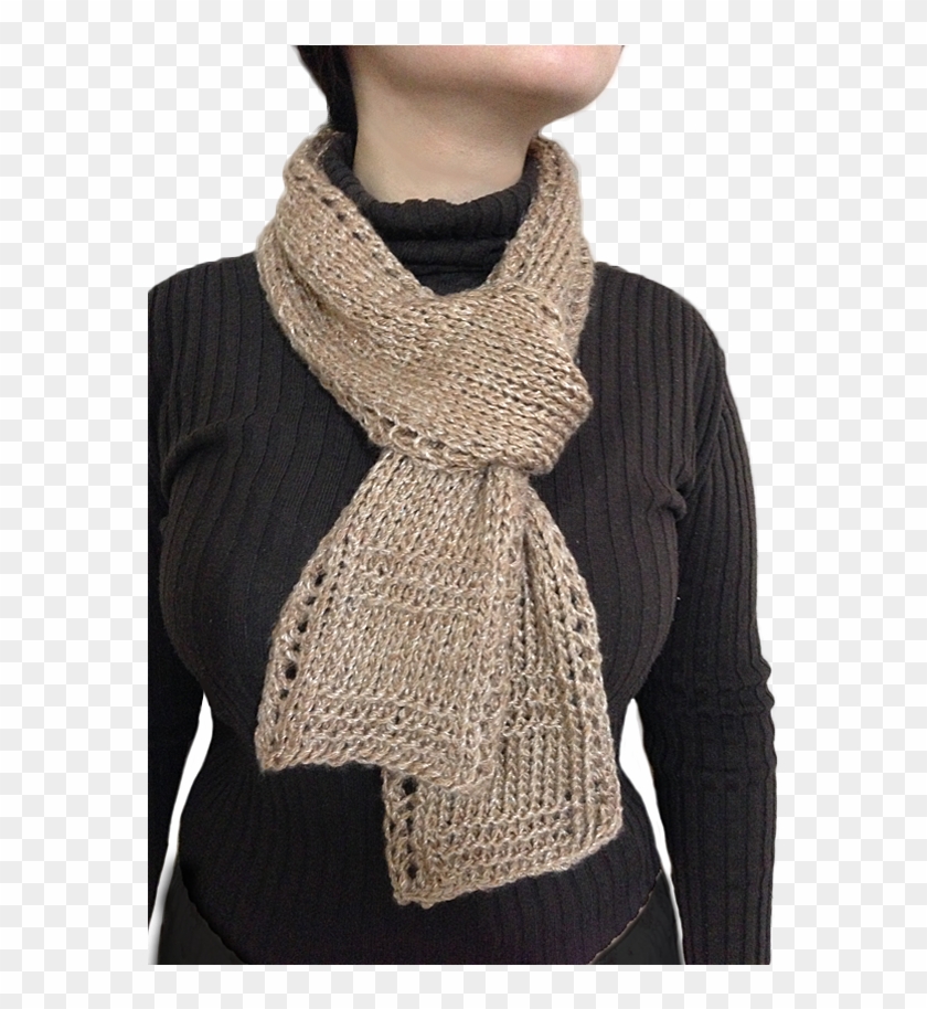 Free Unisex Easy Beginner Lace Border Scarf Knitting - Wool Clipart #501838