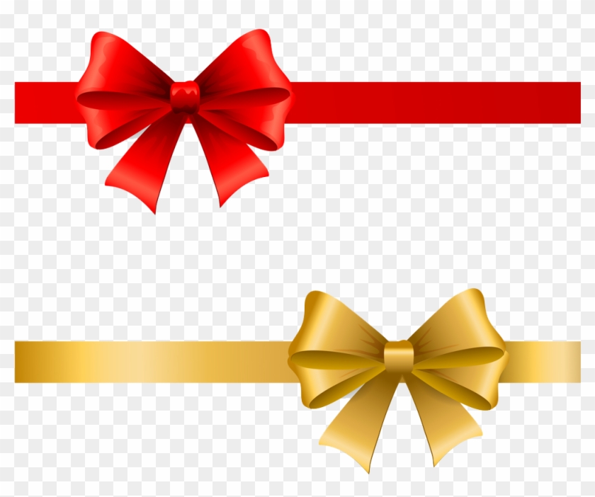 Free Christmas Red Ribbon Png - Christmas Frame Red Png Clipart #502343